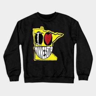 I Love Minnesota Smiling Happy Face Crewneck Sweatshirt